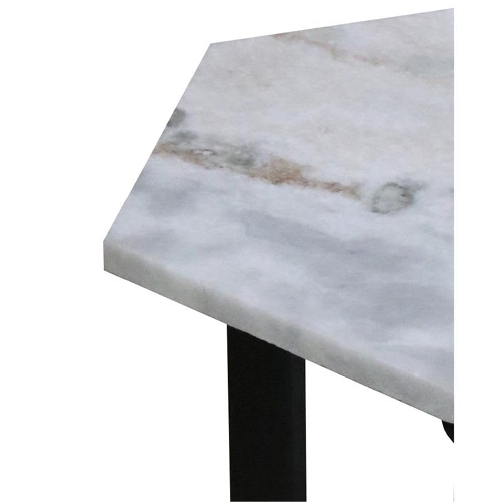 Progressive Furniture Outbound End Table Nightstand, White/Black